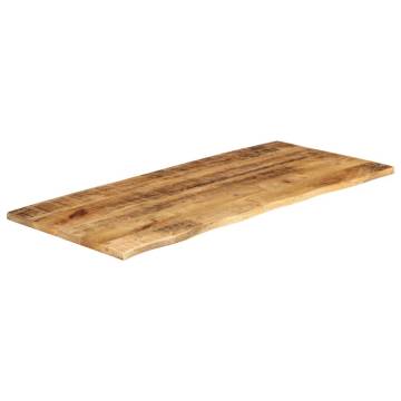 Live Edge Solid Mango Wood Table Top - 140x60 cm