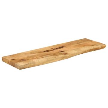 Live Edge Solid Mango Wood Table Top 100x30x3.8 cm | HipoMarket