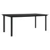  Garden Dining Table Black 190x90x74 cm Steel and Glass Size 190 x 90 x 74 cm Quantity in Package 1 