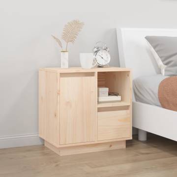 Elegant Bedside Cabinet - Solid Wood Pine | HipoMarket