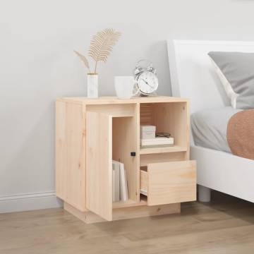 Elegant Bedside Cabinet - Solid Wood Pine | HipoMarket