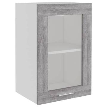 Hanging Glass Cabinet Grey Sonoma - Optimise Kitchen Space