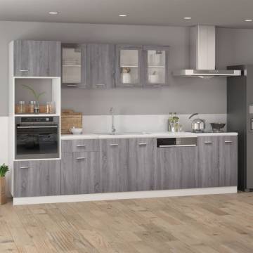 Hanging Glass Cabinet Grey Sonoma - Optimise Kitchen Space