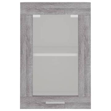 Hanging Glass Cabinet Grey Sonoma - Optimise Kitchen Space