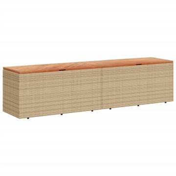 Beige Garden Storage Box 220x50x54 cm - Durable & Versatile