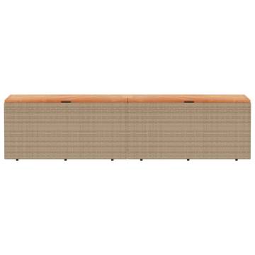 Beige Garden Storage Box 220x50x54 cm - Durable & Versatile