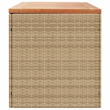 Beige Garden Storage Box 220x50x54 cm - Durable & Versatile