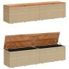 Beige Garden Storage Box 220x50x54 cm - Durable & Versatile