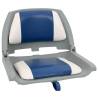 4 Piece Foldable Boat Seat Set - Blue & White - 48x51x41 cm