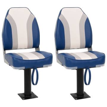 4 Piece Foldable Boat Seat Set with High Backrest | HipoMarket