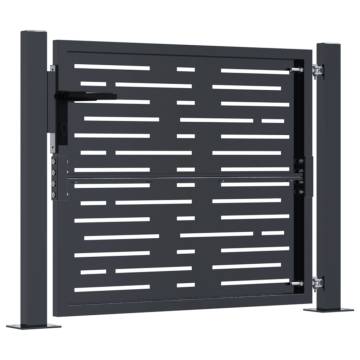 Garden Gate Anthracite 105x80 cm Steel Square Design