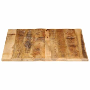 Live Edge Solid Wood Table Top - 90x80 cm - Mango Wood