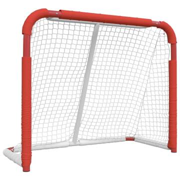 Hockey Goal Red and White 137x66x112 cm - Durable & Sturdy