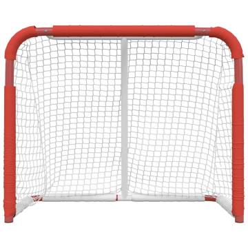 Hockey Goal Red and White 137x66x112 cm - Durable & Sturdy