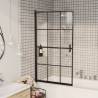  Shower Enclosure ESG 80x140 cm Black Size 80 x 140 cm 