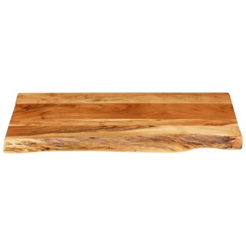 Solid Acacia Wood Bathroom Vanity Top - 80x52x3.8 cm