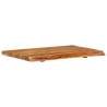 Solid Acacia Wood Bathroom Vanity Top - 80x52x3.8 cm