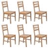  Dining Chairs 6 pcs Solid Acacia Wood Quantity in Package 6 