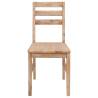 Elegant Solid Acacia Wood Dining Chairs - 6 pcs Set