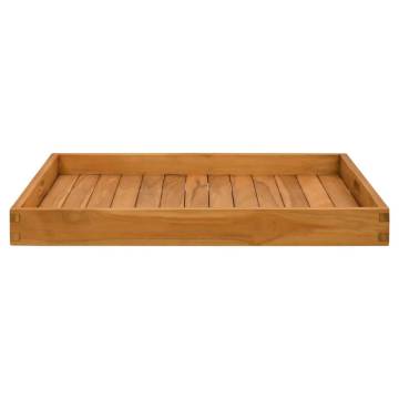 Durable Solid Teak Wood Serving Tray - 70x70 cm | Hipomarket