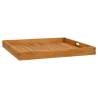 Durable Solid Teak Wood Serving Tray - 70x70 cm | Hipomarket