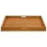 Durable Solid Teak Wood Serving Tray - 70x70 cm | Hipomarket