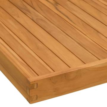 Durable Solid Teak Wood Serving Tray - 70x70 cm | Hipomarket