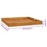 Durable Solid Teak Wood Serving Tray - 70x70 cm | Hipomarket