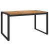 Garden Table with U-shaped Legs - Solid Acacia Wood 140x80 cm