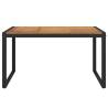 Garden Table with U-shaped Legs - Solid Acacia Wood 140x80 cm