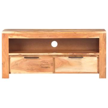 Elegant Solid Acacia Wood TV Cabinet - 90x30x40 cm