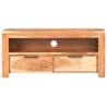 Elegant Solid Acacia Wood TV Cabinet - 90x30x40 cm