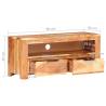 Elegant Solid Acacia Wood TV Cabinet - 90x30x40 cm