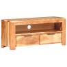 Elegant Solid Acacia Wood TV Cabinet - 90x30x40 cm