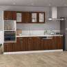 Hanging Glass Cabinet Brown Oak | Stylish Kitchen Storage