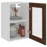 Hanging Glass Cabinet Brown Oak | Stylish Kitchen Storage