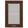 Hanging Glass Cabinet Brown Oak | Stylish Kitchen Storage