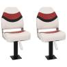 Boat Seats 2 pcs with Pedestal - 360° Rotatable | Hipo Market