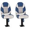 Boat Seats 2 pcs with Pedestal - 360° Rotatable | Hipo Market