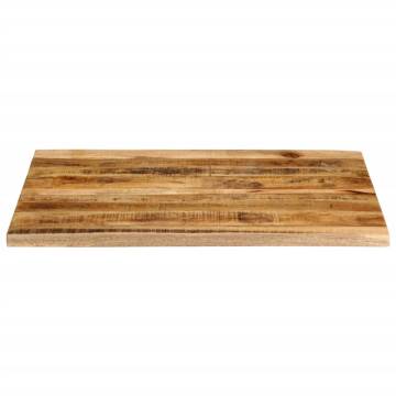 Live Edge Solid Mango Wood Table Top - 90x80 cm | Hipomarket