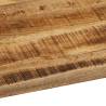 Live Edge Solid Mango Wood Table Top - 90x80 cm | Hipomarket