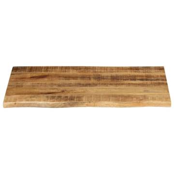 Live Edge Solid Mango Wood Table Top - 80x60 cm