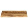 Live Edge Solid Mango Wood Table Top - 80x60 cm