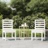 Garden Chairs 2 pcs White 40.5x48x91.5 cm Solid Wood Pine Colour white pine Size 50 x 48 x 91.5 cm Quantity in Package 2 