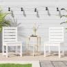 Garden Chairs 2 Pcs White Solid Pine - Stylish Outdoor Seating