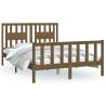 Honey Brown Bed Frame with Headboard - Solid Pine 120x200 cm