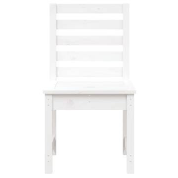 Garden Chairs 2 Pcs White Solid Pine - Stylish Outdoor Seating