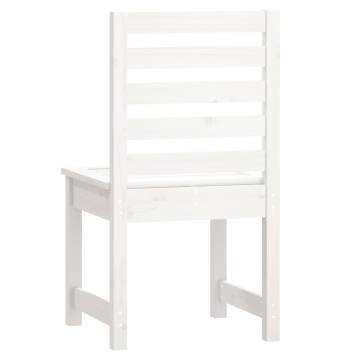 Garden Chairs 2 Pcs White Solid Pine - Stylish Outdoor Seating