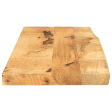 Live Edge Solid Mango Wood Table Top - 80x40 cm | HipoMarket