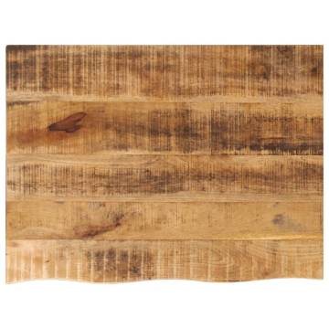 Live Edge Solid Wood Table Top 80x60 cm - Mango Wood